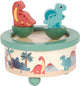Caja de música de madera pequeña de pie dino