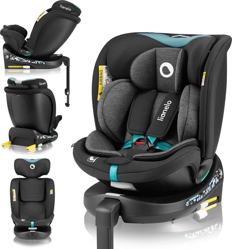 Lionelo navy i-size autostoel 40–150 cm – 360° draaibaar – easyturn – isofix stabilisatiepoot – achterwaarts tot 105 cm – verstelbare rugleuning – dri-seat ventilatie – r129 goedgekeurd – groep 0 1 2 3 – comfort veiligheid