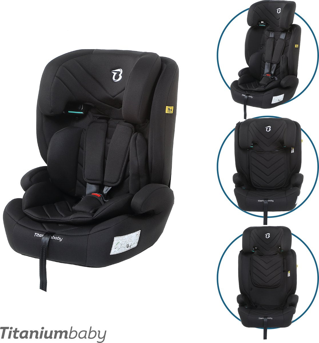 Titanium baby Seggiolino auto Titanium niklas i-size (r129) - nero