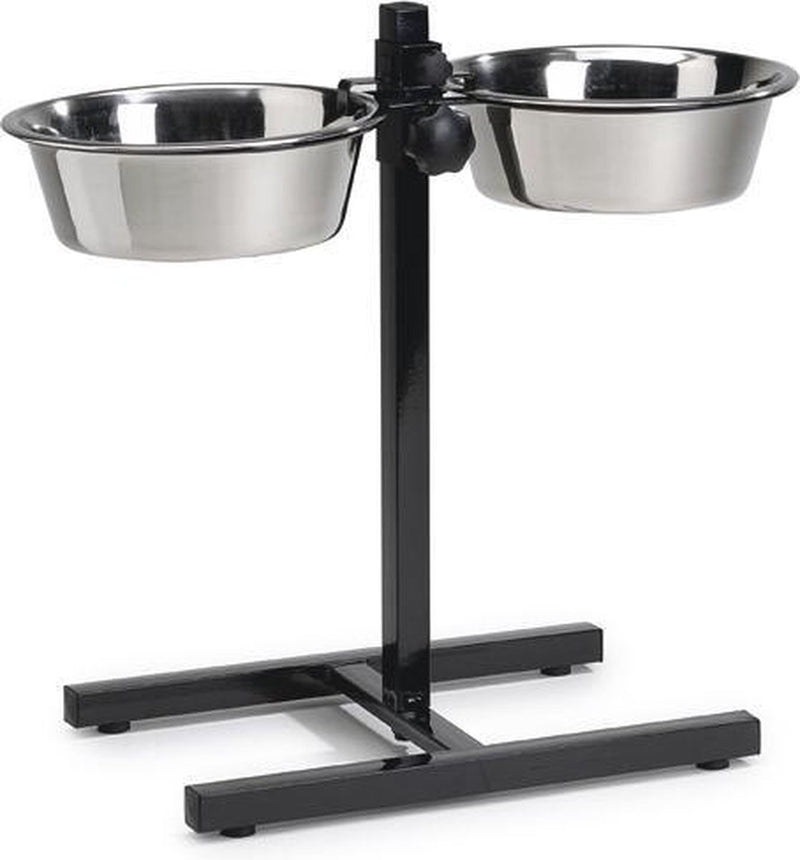 Beeztees standard - comedero y bebedero para perros - negro - 25 cm