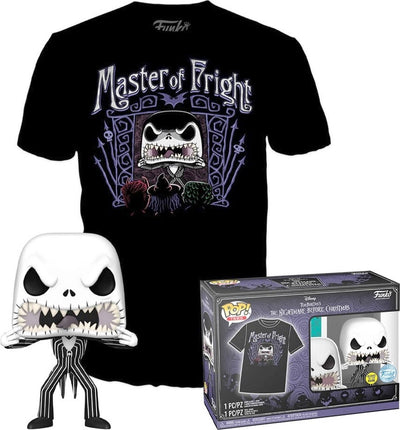 Funko l'incubo prima di Natale - Disney Pop! Set di magliette con figure da collezione Jack Skellington Tee Box - XL - Nero