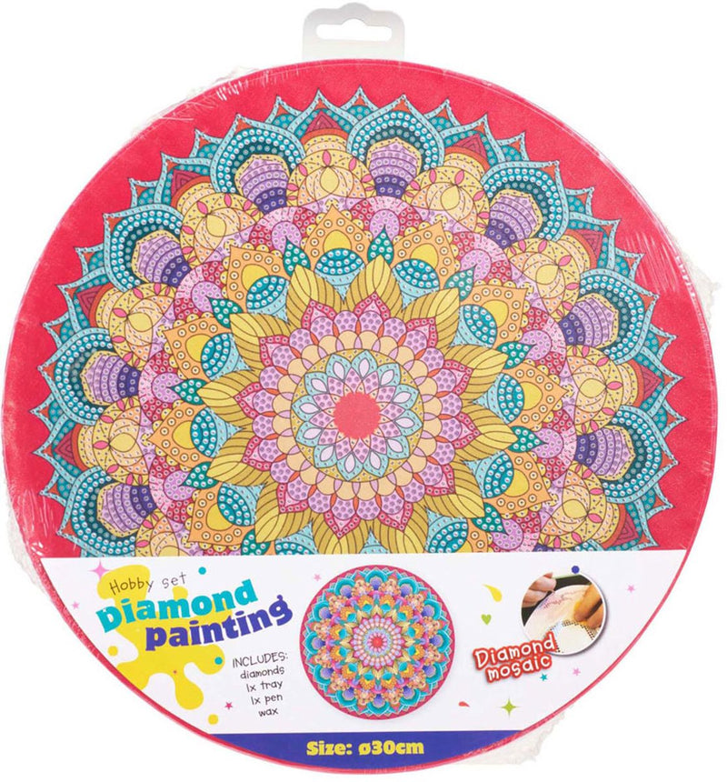 Mandala de pintura de diamantes, 30 cm