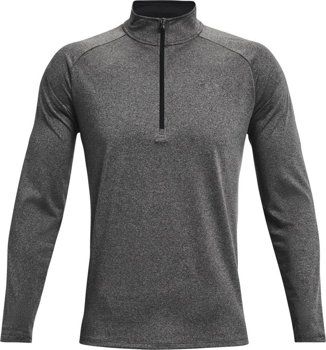 Maglia sportiva da uomo Under Armour UA Tech 2.0 1 2 Zip Grigia - Carbon Heather - Nera