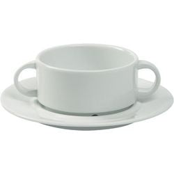 Tazza da zuppa nordika ocean in porcellana bianca