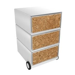 Cajonera móvil Paperflow easybox con 3 cajones 642x390x436mm corcho