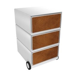 Paperflow easybox mobile drawer unit with 3 drawers 642x390x436mm leather