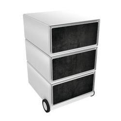 Cassettiera con rotelle Paperflow easybox con 3 cassetti 642x390x436mm scura