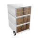 Cajonera móvil paperflow tronco de árbol marrón, abs blanco, poliestireno