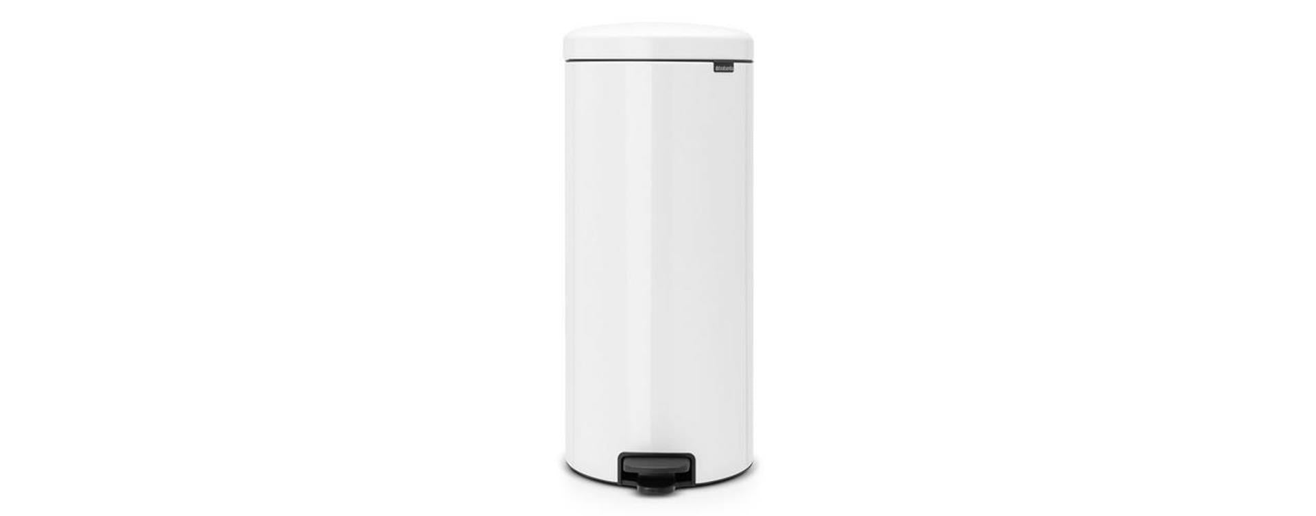 Brabantia pedaalemmer newicon 30 ltr wit met kunststof binnenemmer