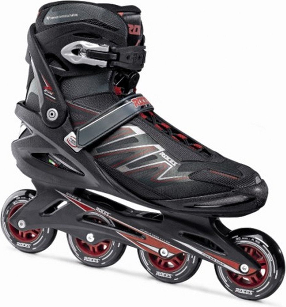 Roces big zyx 90 heren skeelers – 4x90mm wielen – fitness speed inline skates – zwart rood – maat 50