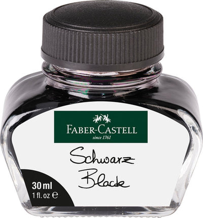 Tinta para pluma estilográfica faber-castell - negra - botella 30 ml - fc-149854