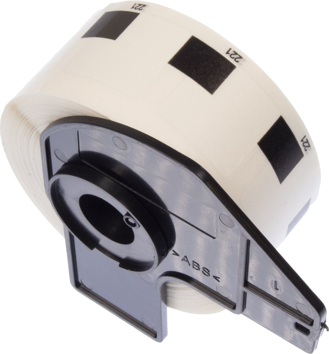Etichette per stampante Kangaro - compatibile brother dk-11221 - bianco e nero - 23x23mm - 1 rotolo da 1000 etichette - k-dk11221