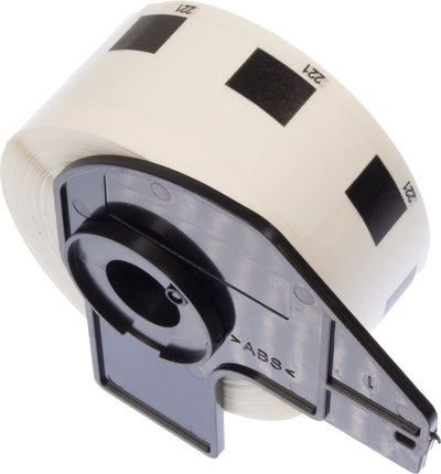 Etiquetas para impresora Kangaro - compatible brother dk-11221 - blanco y negro - 23x23mm - 1 rollo de 1000 etiquetas - k-dk11221