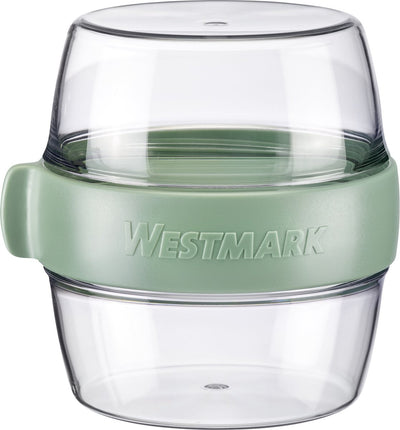 Westmark pocketbox maxi, pratica scatola da asporto, ideale per yogurt, frutta, snack, 700 ml (2 x 350 ml), senza BPA, verde menta