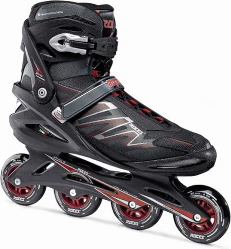 Patines en línea para hombre Roces big zyx 90 - ruedas de 4x90 mm - patines en línea fitness speed - negro rojo - talla 52