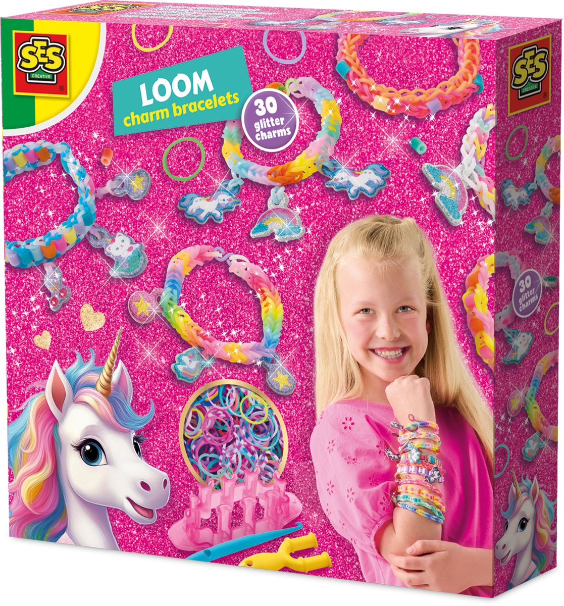 Ses creative unicorn - loom bedelarmbandjes - armbandjes maken - knutselen - voor meisjes vanaf 6 jaar