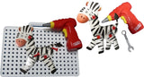 Schmidt 3d schroefpuzzel met 8 wilde dieren en schroefmachine op batterijen - afbeelding 2