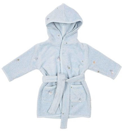 Little Dutch bathrobe - size 74 80 - bathrobe for children boys girls - blue - forest friends