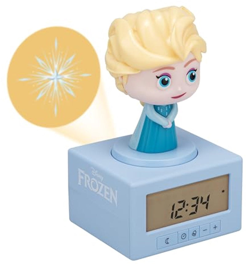 Paladone Disney Elsa Frozen Sleep Trainer Reloj despertador - Licencia oficial, luz nocturna de proyección para niñas -