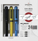 Bolígrafo de caligrafía Sheaffer - maxi negro, azul, amarillo - punta f m b - sf-93404
