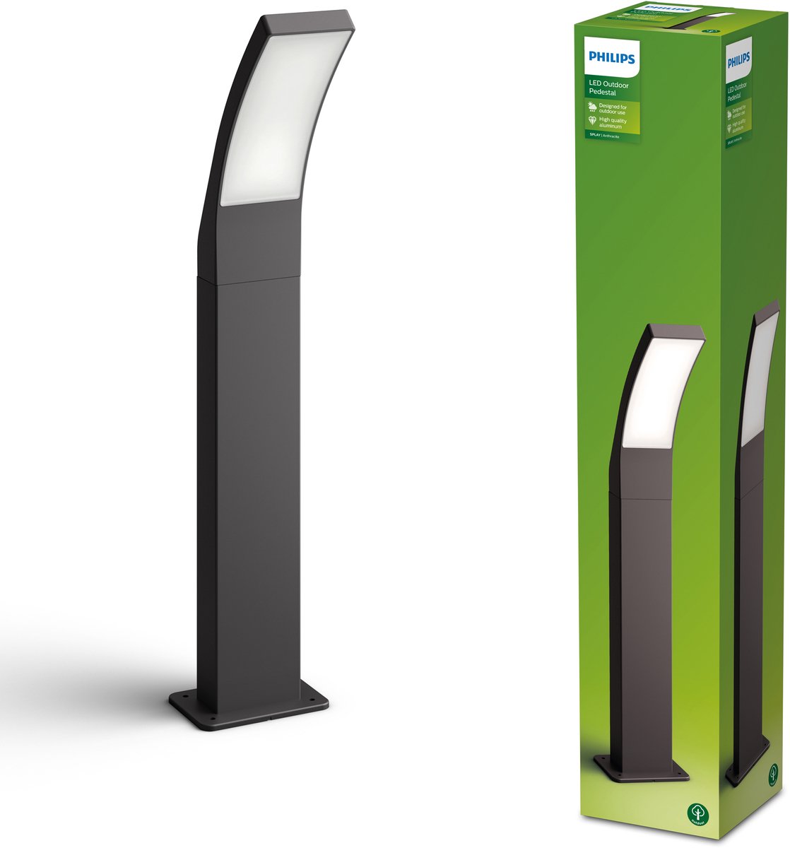 Philips LED Splay Piedistallo Antracite 12W 27K HV