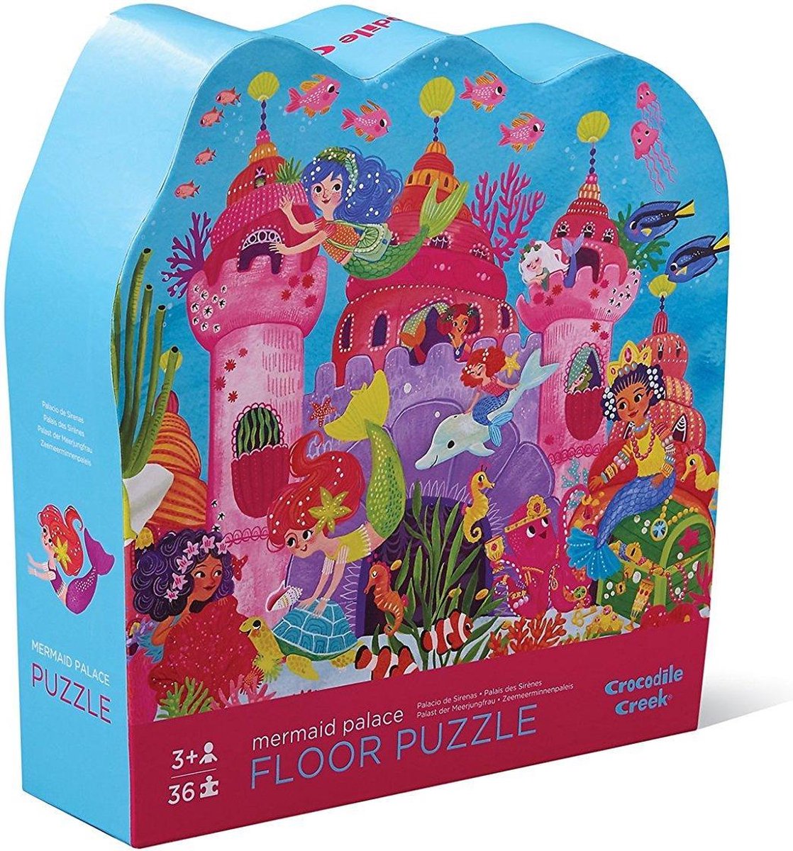 Puzzle della sirena di Crocodile Creek con animali -