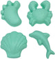 Stampi per sabbia scrunch - menta - pieghevoli - riciclabili