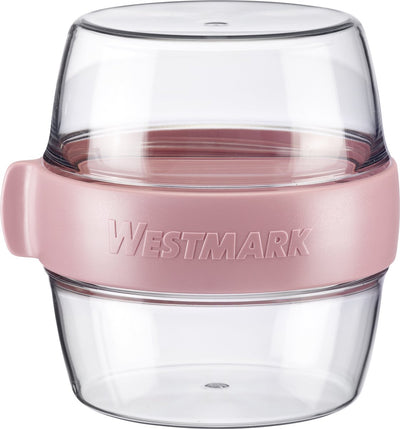 Westmark pocketbox maxi, pratica scatola da asporto, ideale per yogurt, frutta, verdura, snack, 700 ml (2 x 350 ml), senza BPA, rosa