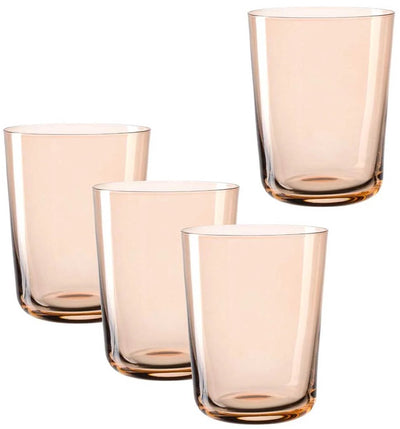Leonardo bicchiere leggero 330 ml cachi - set 4