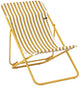 Lafuma maxi transat - silla de playa - plegable - ajustable - airlon - miel (amarillo) a rayas