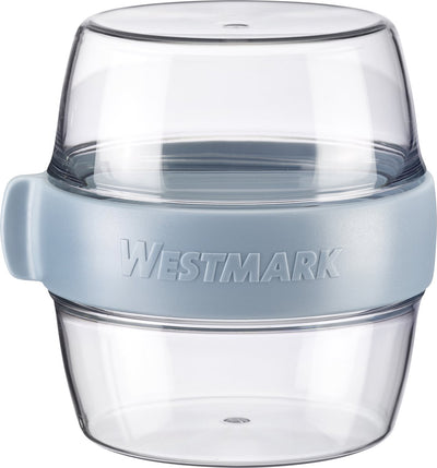 Westmark pocketbox maxi, pratica scatola da asporto, ideale per yogurt, frutta, verdura, snack, 700 ml (2 x 350 ml), senza BPA, blu