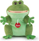 Trudi - puppets handpop kikker 28 cm - handgemaakt in italie - zacht pluche - knuffeldier voor jongens en meisjes - groen - 19x23x15 cm maat s