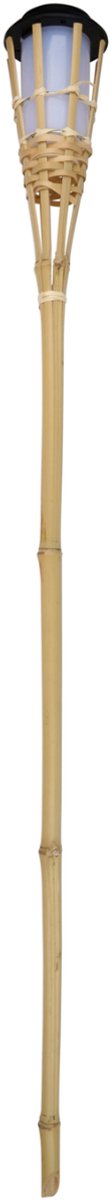 Antorcha solar de bambú Arti casa - iluminación de jardín 6-8 horas de funcionamiento - luz exterior a prueba de salpicaduras ip44 - ø9 x 100 cm