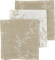 Salviette per la bocca Meyco Baby Branch - confezione da 3 - idrofile - sabbia - 30x30 cm