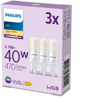 Philips LED capsule - 40 W - G9 - warm white light - 3 pieces