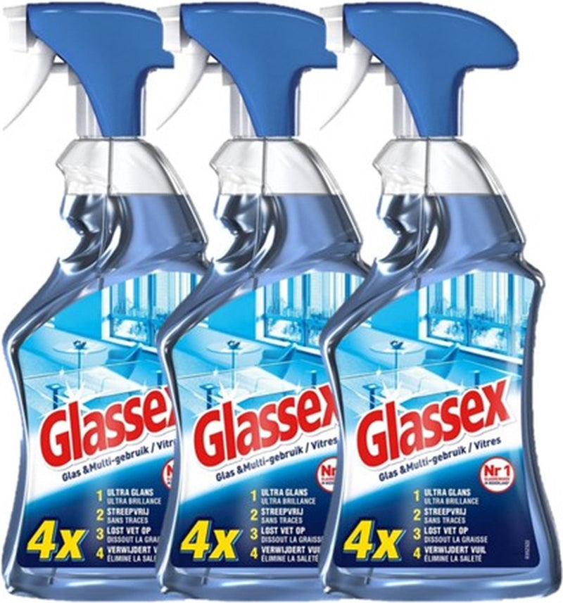 Glassex detergente multivetro per vetri - 3 x 750 ml