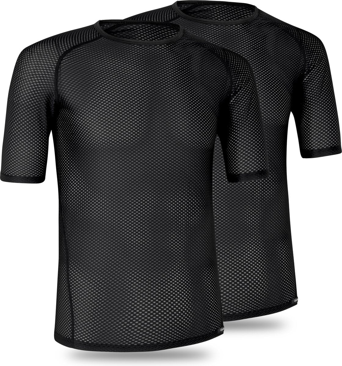Gripgrab - ultralight mesh 2pack korte mouw base layer zomer fiets ondershirt polygiene zweethemd - zwart - heren - maat m