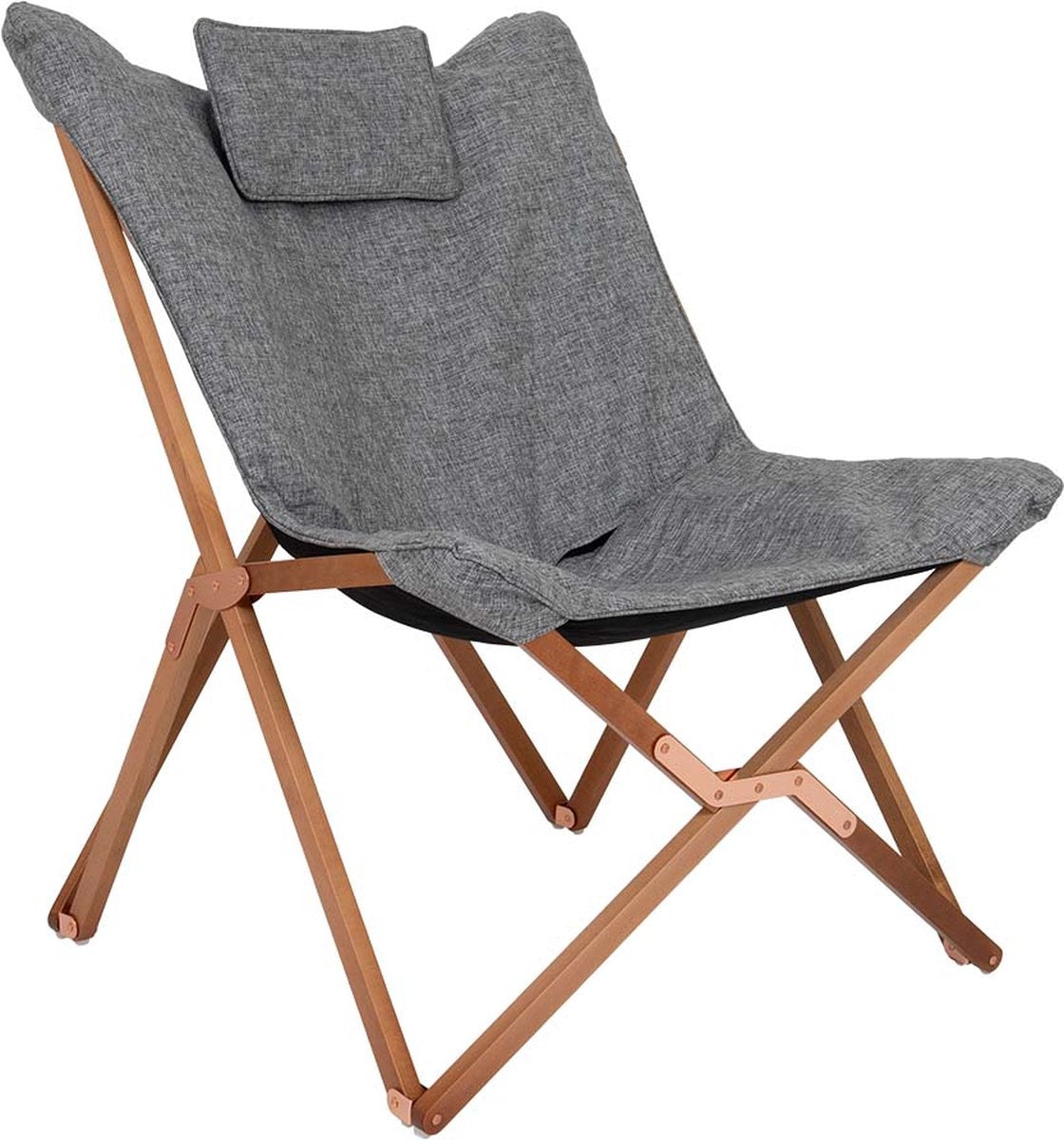 Bo-camp - urban outdoor - relaxstoel - bloomsbury - l - oxford polyester - grijs