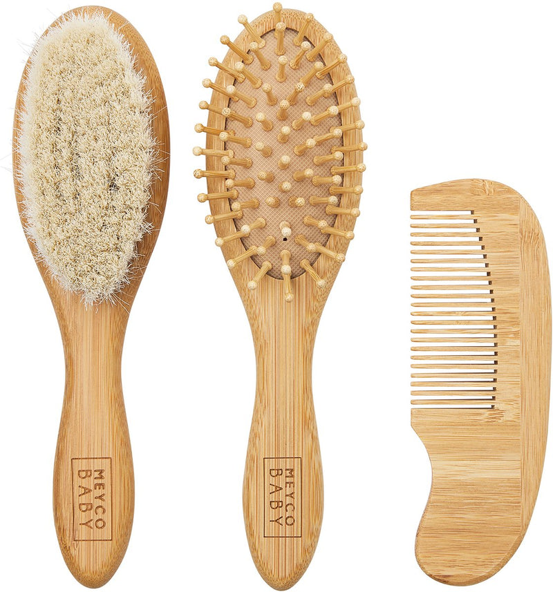 Set cappa Meyco Baby Uni - bambù - naturale - 3 pezzi