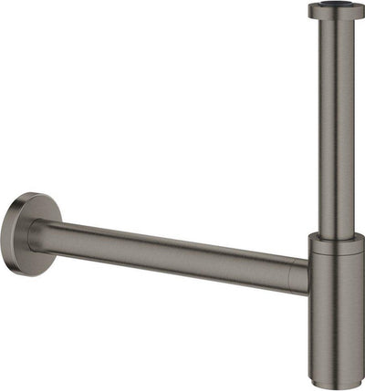 Sifone design Grohe 1 1 4 minimalista grafite dura spazzolata