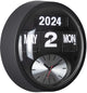 Reloj de pared Karlsson flip redondo - negro mate - 11x32,6x32,6cm - reloj de pared escandinavo