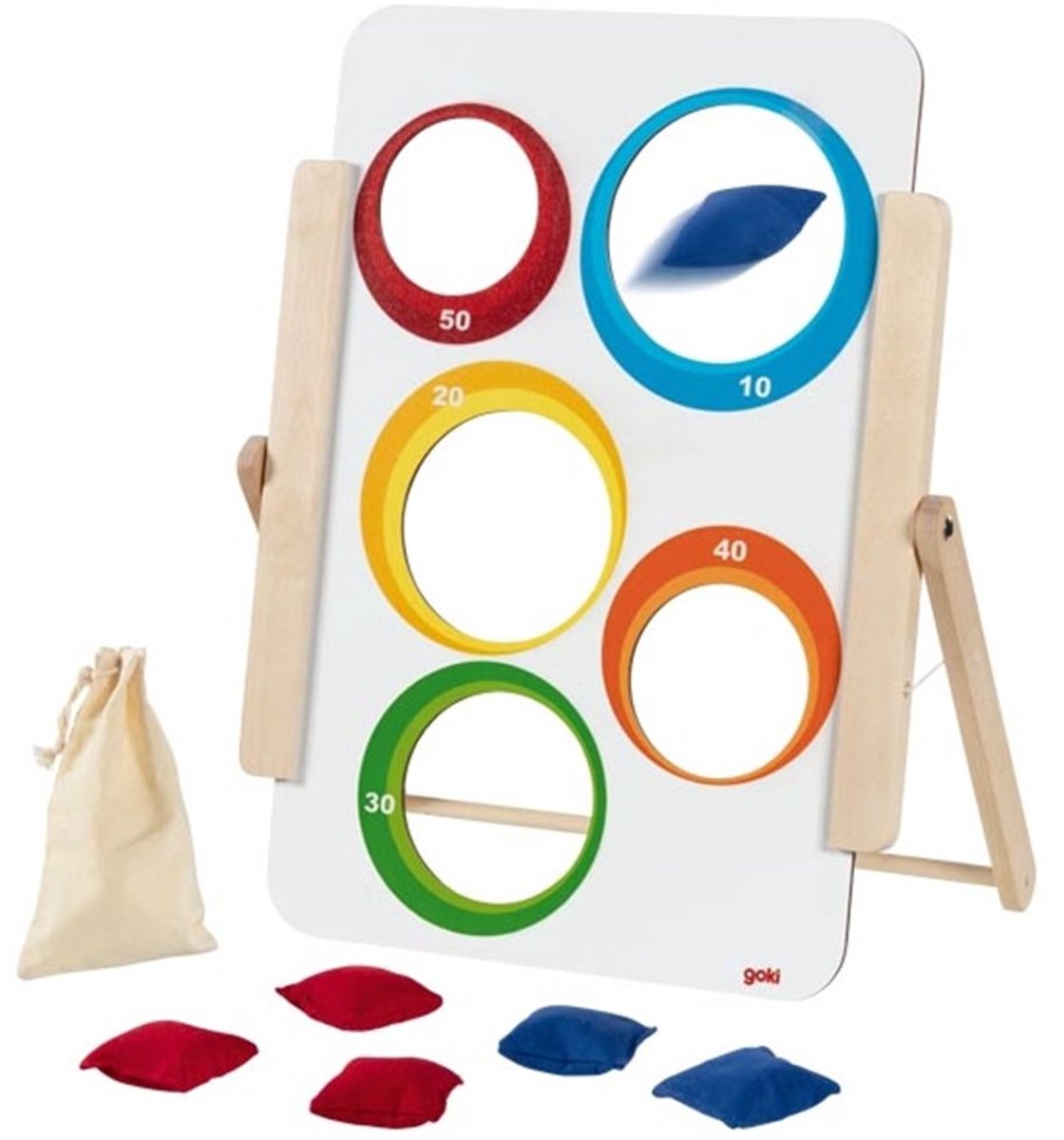 Borse da gioco Goki in legno, 8dlg.