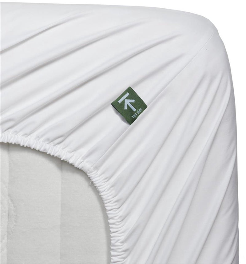 Casa de cama - algodón percal - sábana ajustable - 180x210 cm - blanco