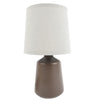 Lampada da tavolo in ceramica marrone 27 cm