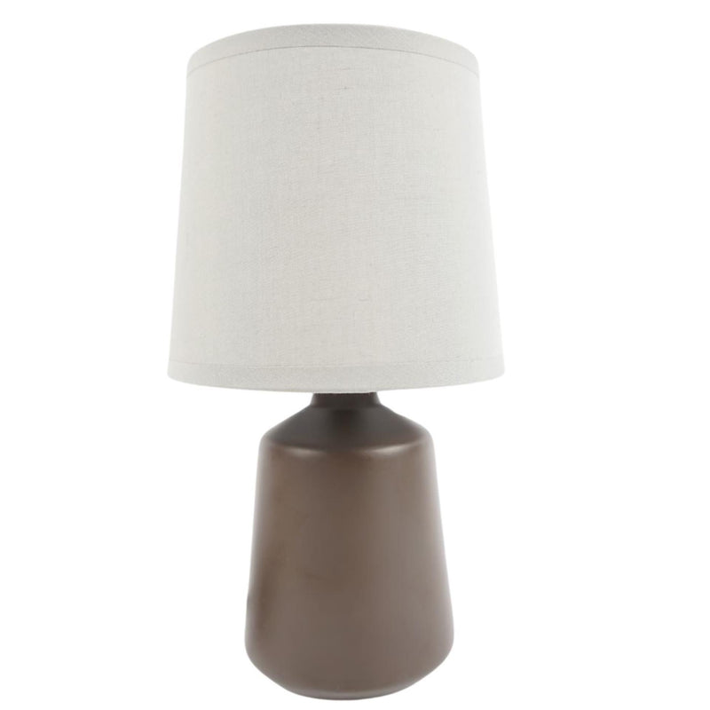 Lampada da tavolo in ceramica marrone 27 cm