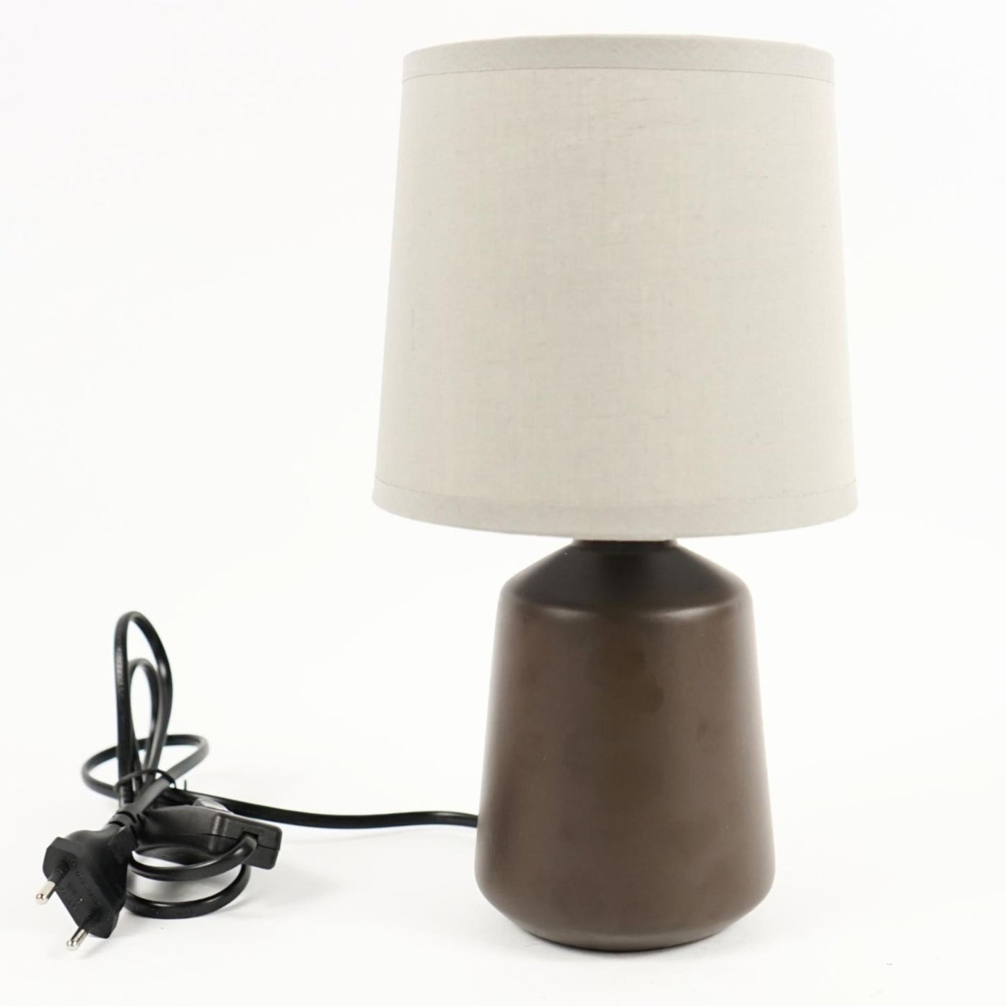 Lampada da tavolo in ceramica marrone 27 cm