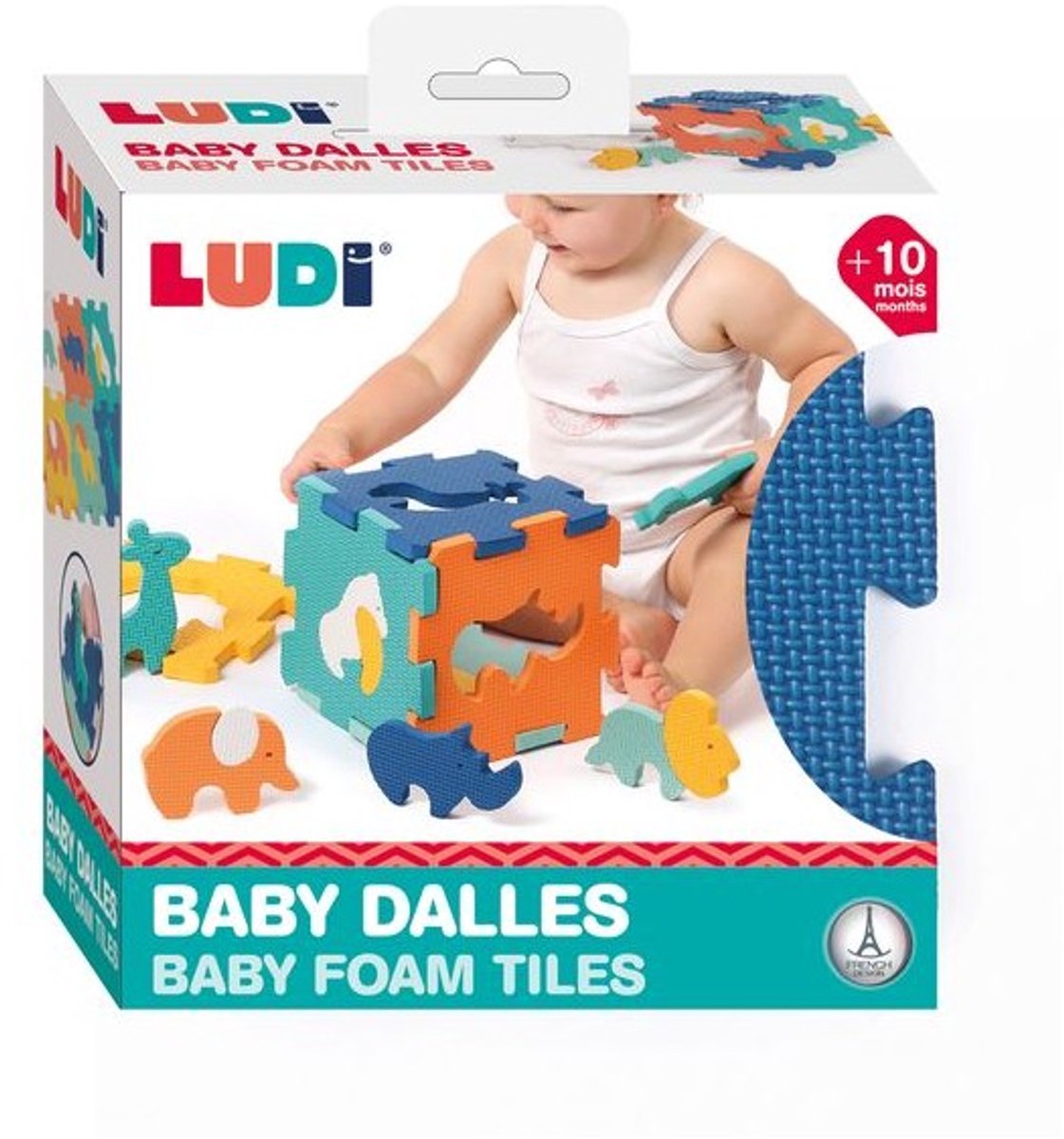 Ludi - tappeto da gioco in schiuma - piastrelle da gioco