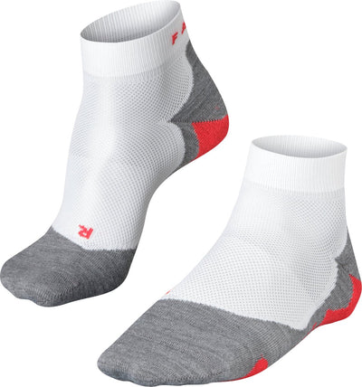 Falke ru5 calzini corti da corsa in materiale funzionale antivesciche da uomo bianchi - taglia 44-45