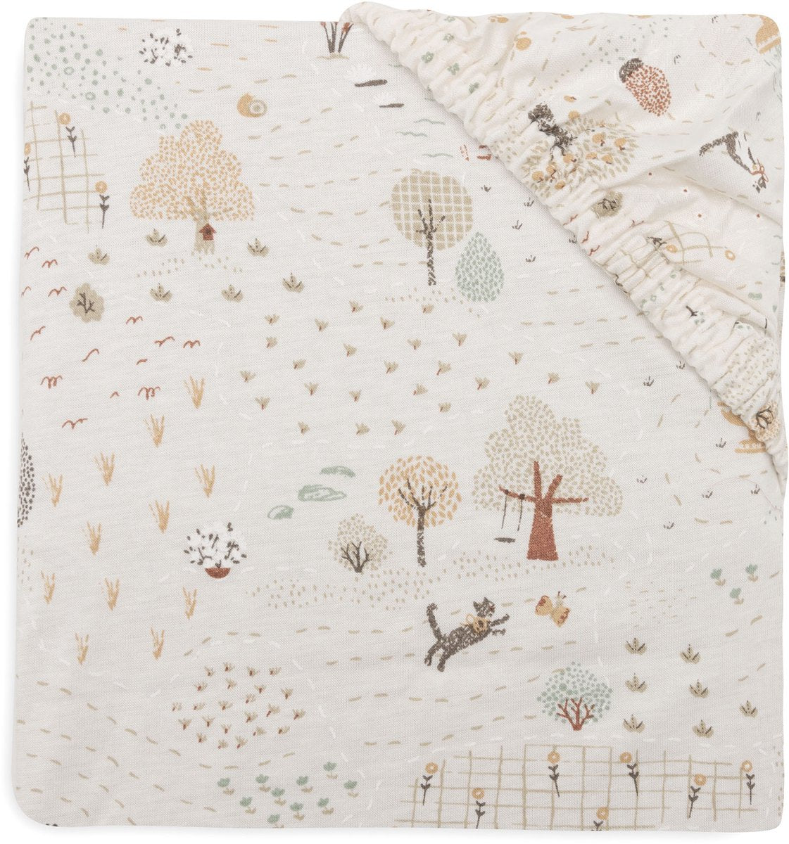 Sábana bajera ajustable Jollein para cuna - 40 50x80 90cm - jersey - tiny park