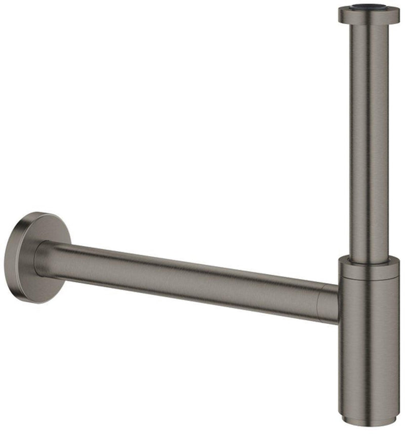 Sifone design Grohe 1 1 4 minimalista grafite dura spazzolata